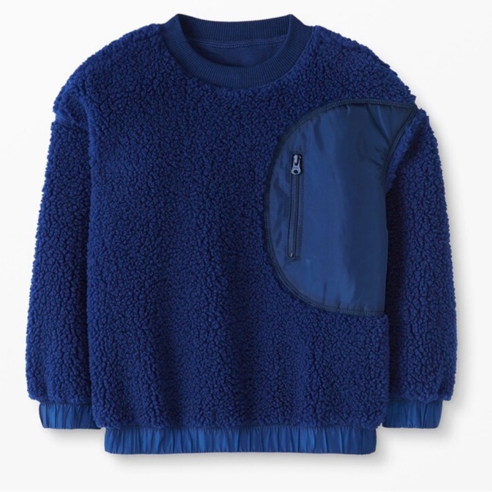 HANNA ANDERSSON Unisex 3T fleece Crewneck • navy